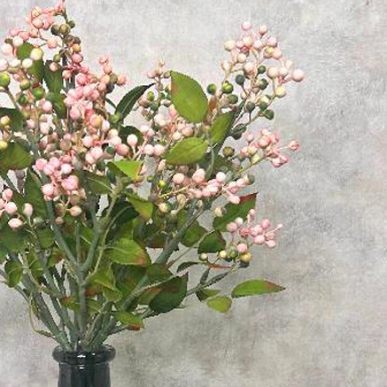 FAUX BERRIES PINK | BASIC FOLIAGE BOUQUET