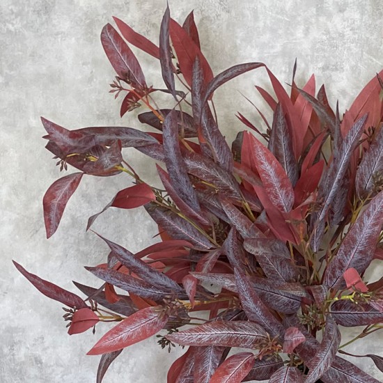 FAUX EUCALYPTUS BURGUNDY | BASIC FOLIAGE BOUQUET