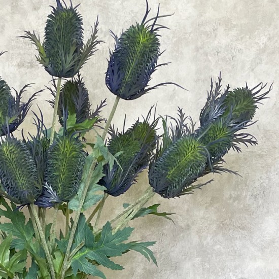 FAUX THISTLES BLUE | BASIC FOLIAGE BOUQUET