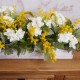 SUPERNOVA | TABLE RUNNER FLOWER ARRANGEMENT | MIMOSA BLOSSOM CATKINS 