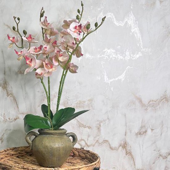 PHALAENOPSIS ORCHID IN URN | ARTIFICIAL FLOWER ARRANGEMENTS