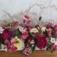 VIVA MAGENTA | TABLE RUNNER FLOWER ARRANGEMENT | PEONIES SWEET PEAS BLACKBERRIES