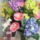 COTTAGE GARDEN FLOWERS IN GLASS VASE | ARTIFICIAL FLOWER ARRANGEMENTS