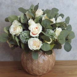 ZEPHYR | ROSES ALLIUMS EUCALYPTUS ARRANGEMENT