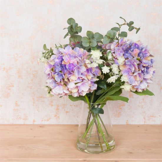 MAUVE HYDRANGEAS AND EUCALYPTUS | CENTREPIECE ARRANGEMENT 