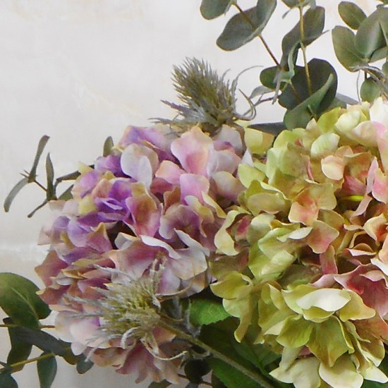 HORTENSIA | HYDRANGEA THISTLE EUCALYPTUS BOUQUET