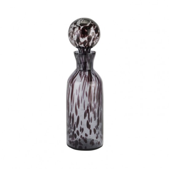 BLACK DAPPLE BOTTLE WITH STOPPER | HOMEWARE