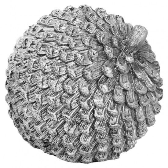 LARGE SILVER PINE CONE | HOMEWARE