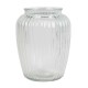 RIBBED GLASS VASE 20CM | FLOWER VASES