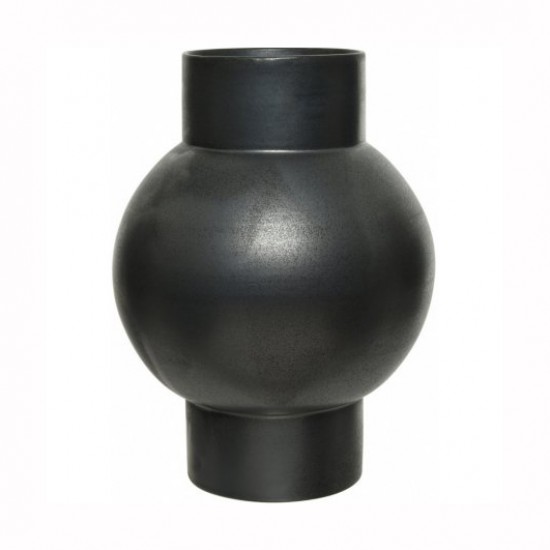 MATT BLACK SHAPED VASE 30CM | FLOWER VASES 