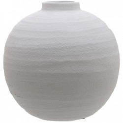 TIBER MATT WHITE CERAMIC VASE 28CM | FLOWER VASES 