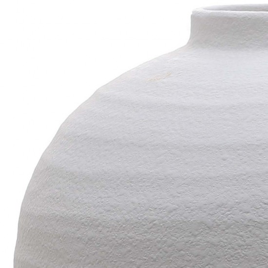 TIBER MATT WHITE CERAMIC VASE 28CM | FLOWER VASES 