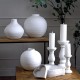 TIBER MATT WHITE CERAMIC VASE 28CM | FLOWER VASES 