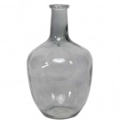 GLASS BOTTLE VASE DARK GREY 29CM | FLOWER VASES