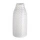 WHITE ZIGZAG CERAMIC VASE 27CM | FLOWER VASES 