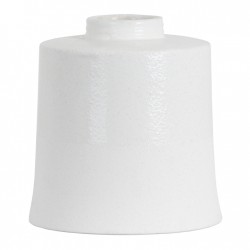 WHITE CYLINDRICAL CERAMIC VASE 26CM | FLOWER VASES 